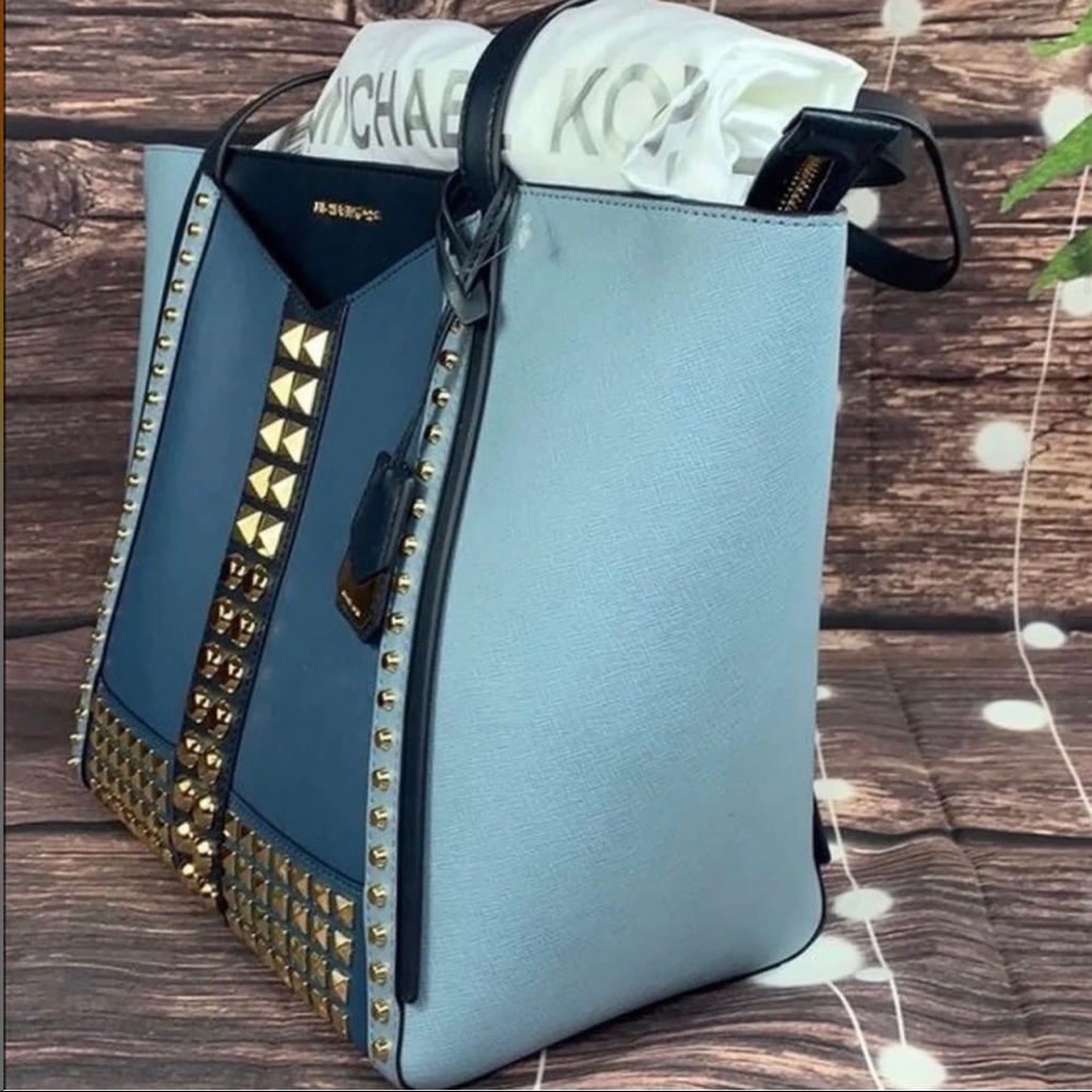 MICHAEL KORS WHITNEY POWDER BLUE MULTI LARGE - Picture 6 of 11